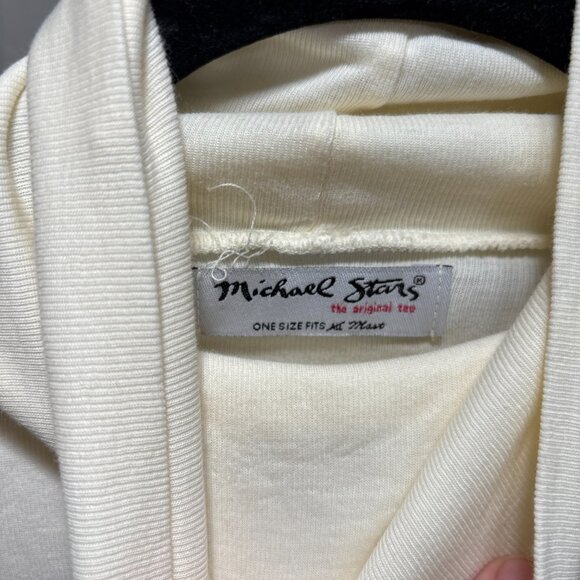 Michael Stars Cream Soft Knit Turtleneck Long Sleeve Top – Women’s One Size - Picture 3 of 4